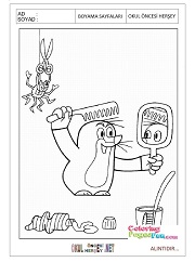 Köstebek boyama sayfaları